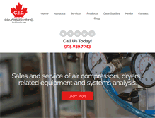 Tablet Screenshot of cedcompressedair.ca